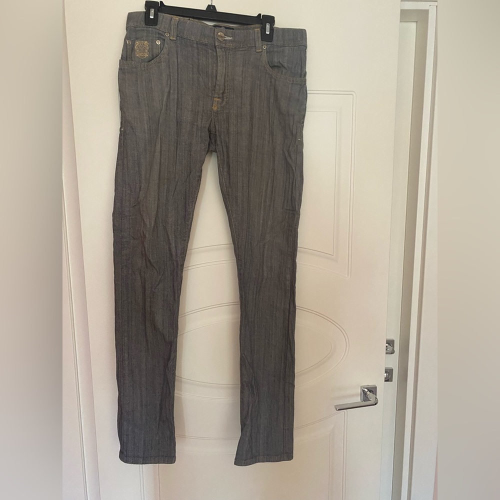 Tincati Milano Denim Jeans Trousers, Grey, 34/50. Italian Handmad